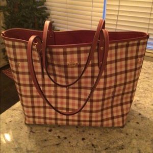 Coach Plaid Tote